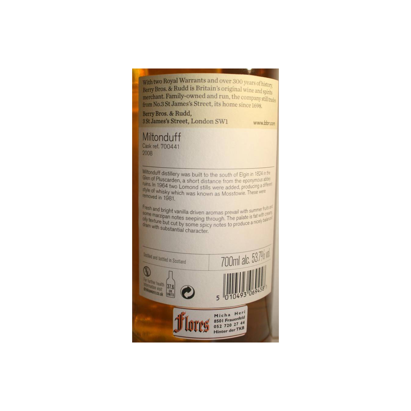 Miltonduff 2008 12 Years Single Malt Whisky 2