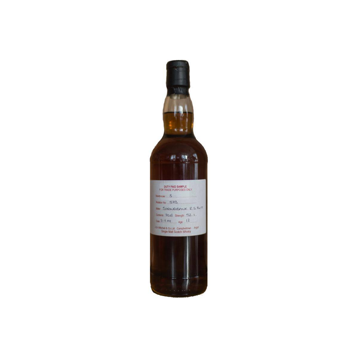 Springbank Duty Paid Sample - For Trade Purposes Only 2004 12 Years Single Malt Whisky
