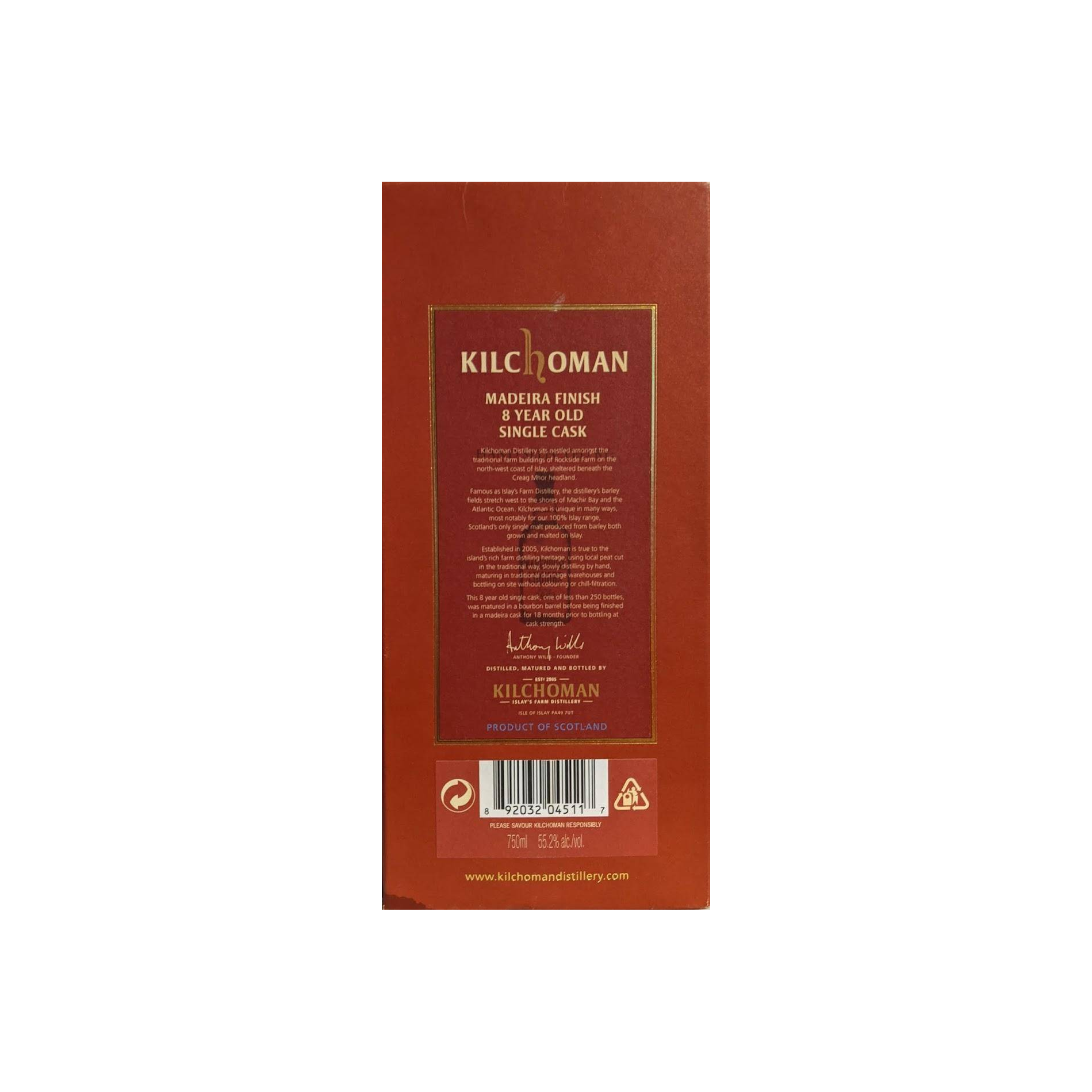 Kilchoman 2012 8 Years Single Malt Whisky 2
