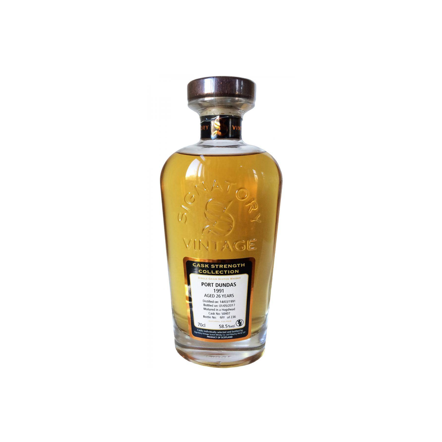 Port Dundas Cask Strength Collection 1991 26 Years Single Grain Whisky