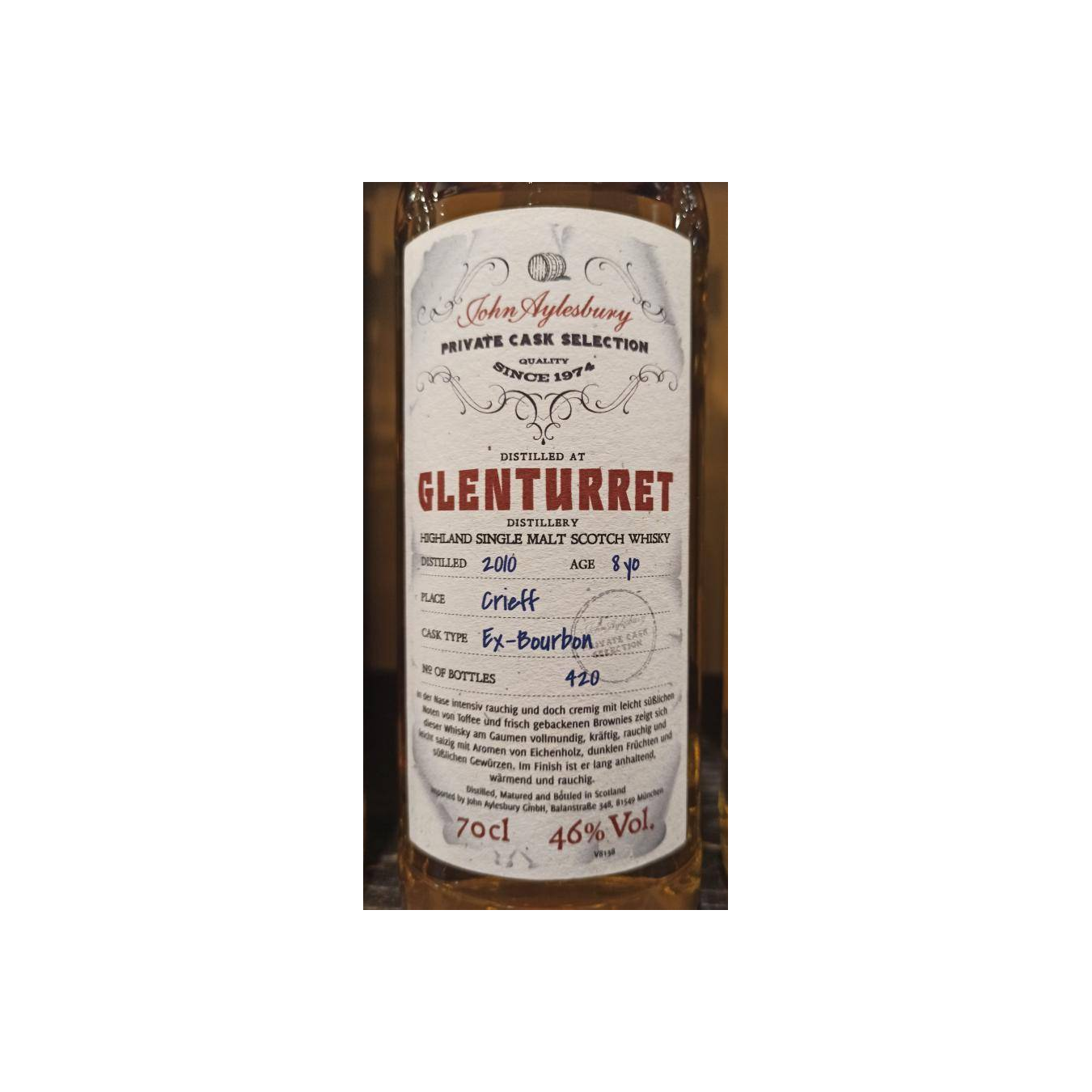 The Glenturret 2010 8 Years Single Malt Whisky