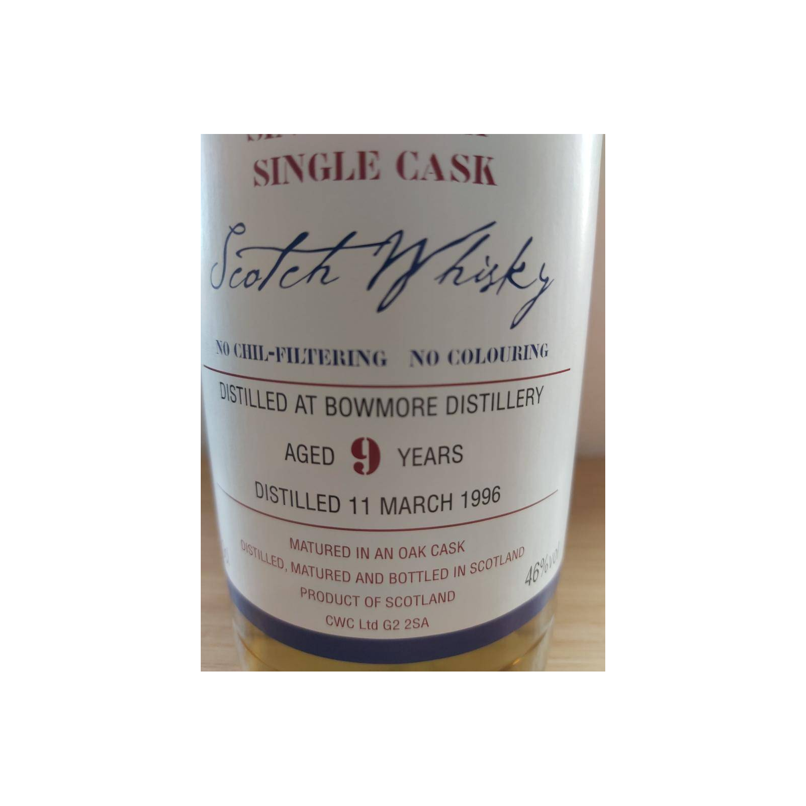 Bowmore 1996 9 Years Single Malt Whisky 2