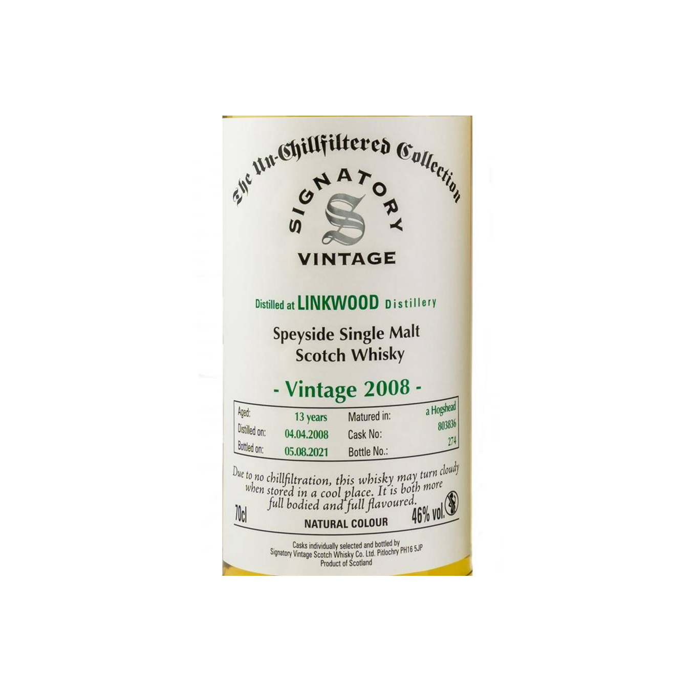 Linkwood The Un-Chillfiltered Collection 2008 13 Years Single Malt Whisky 3