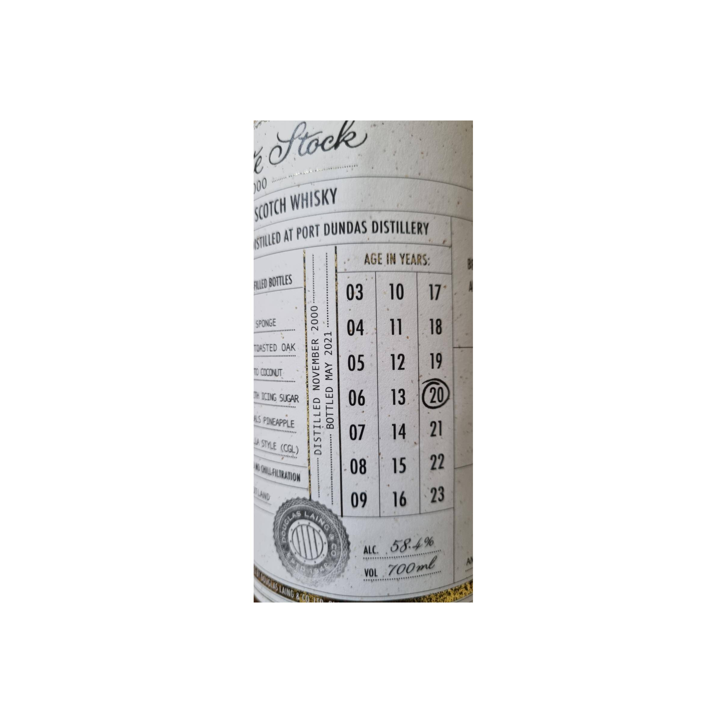 Port Dundas 2000 20 Years Single Grain Whisky 2