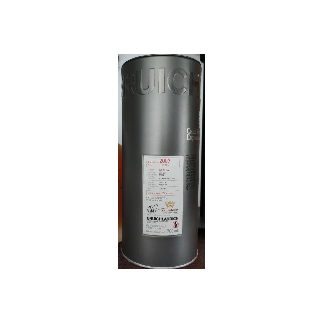 Bruichladdich 2007 13 Years Single Malt Whisky 3