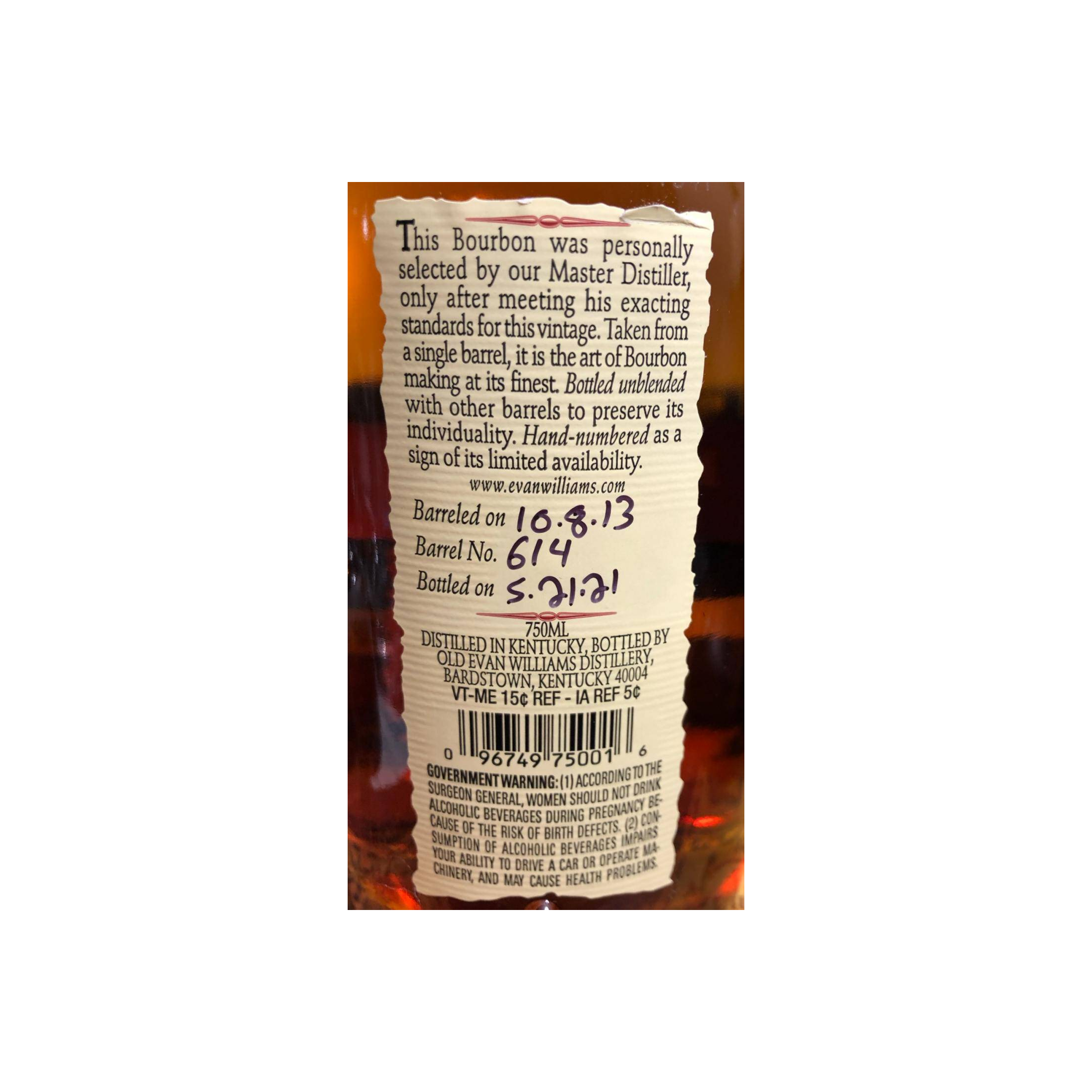 Evan Williams 2013 7 Years Bourbon Whisky 2