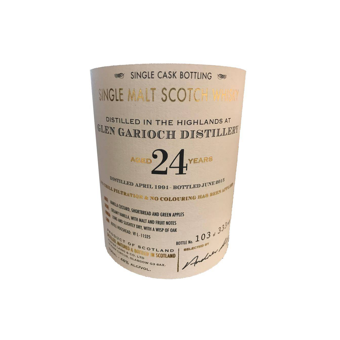 Glen Garioch 1991 24 Years Single Malt Whisky