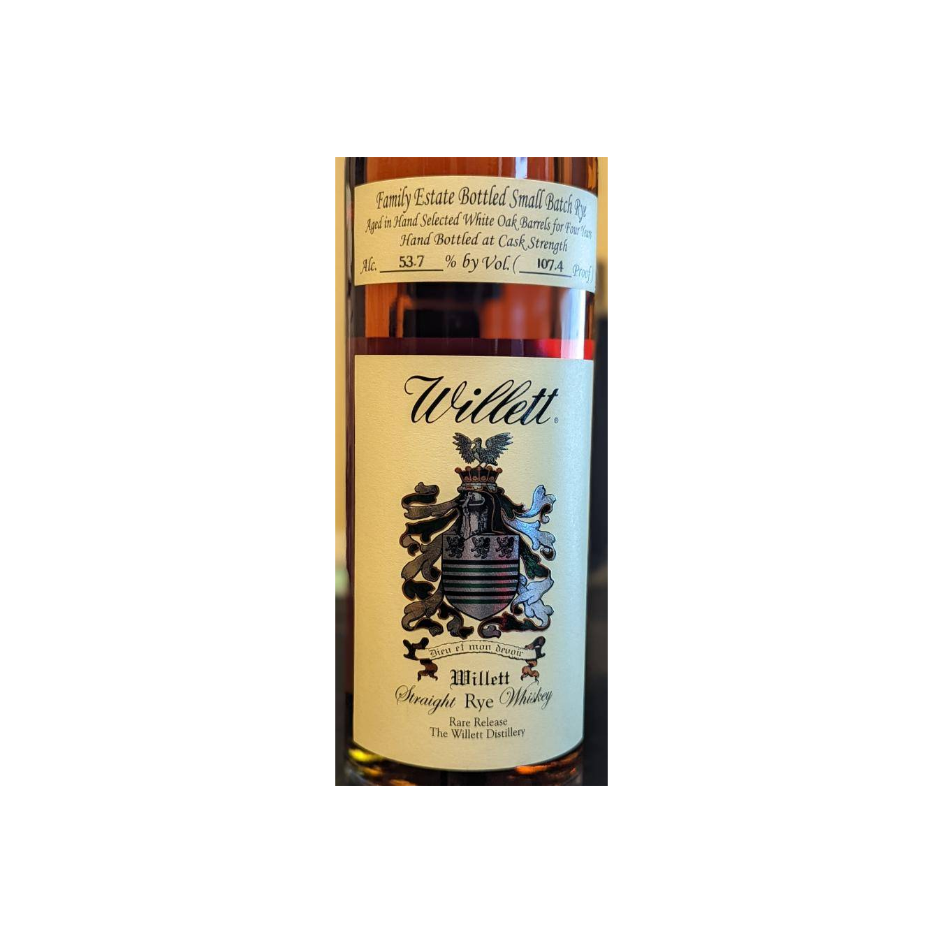 Willett 4 Years Rye Whisky