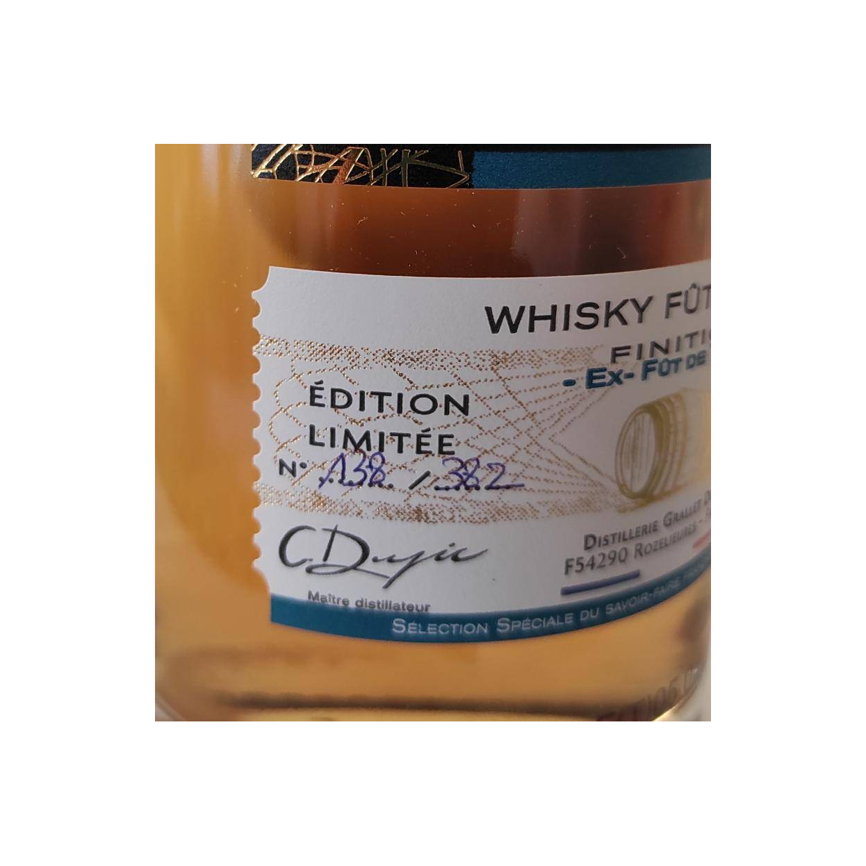 G. Rozelieures Whisky  fût unique 2