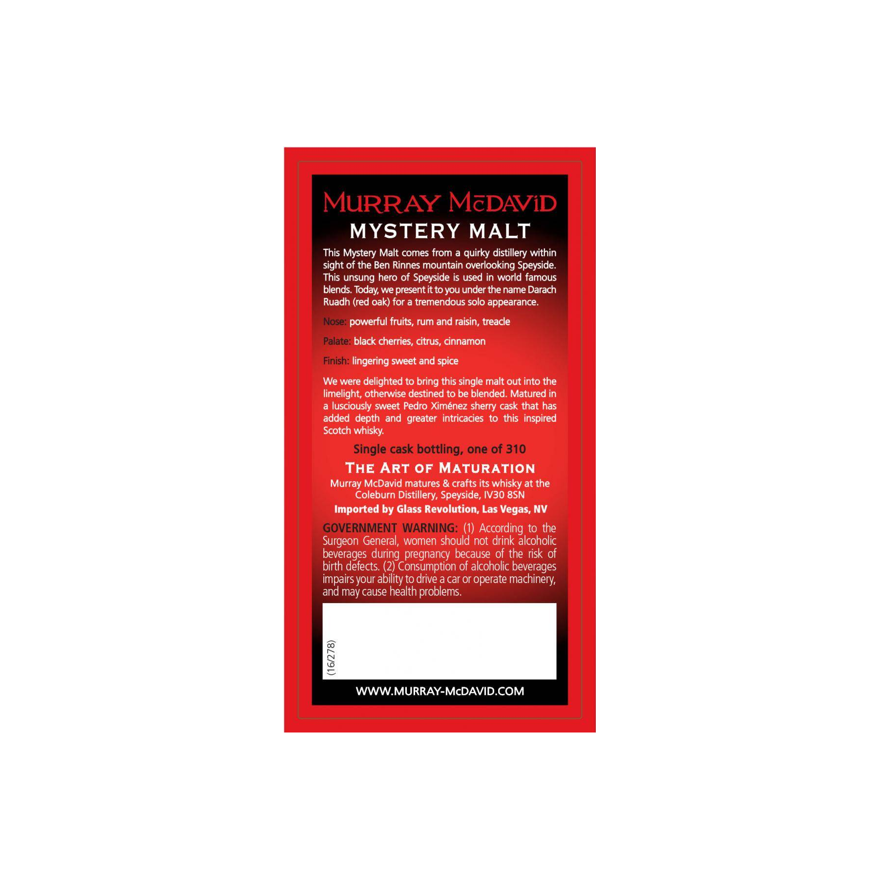 Murray McDavid 1995 20 Years Single Malt Whisky 2