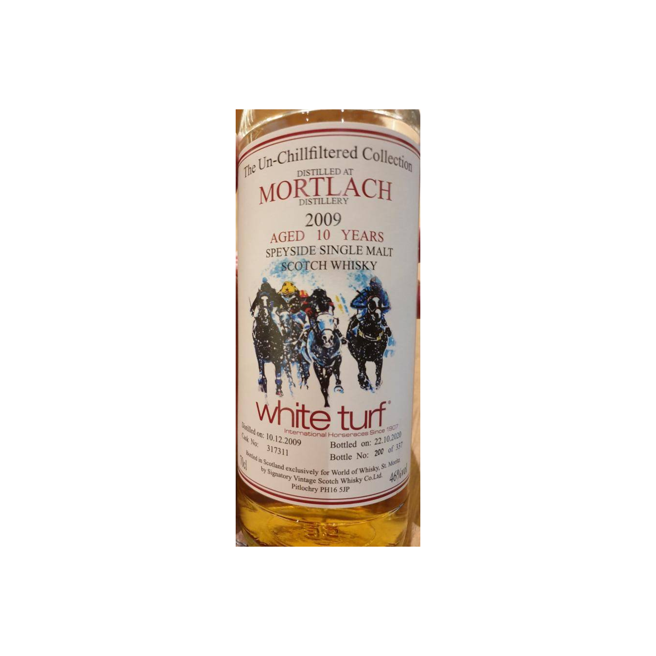 Mortlach The Un-Chillfiltered Collection 2009 10 Years Single Malt Whisky 2
