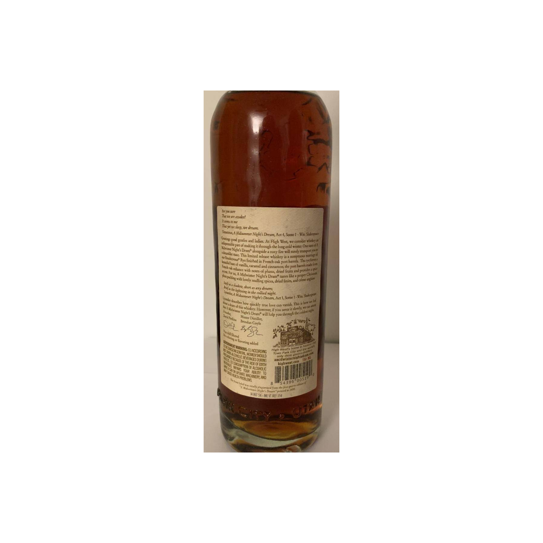 High West Rye Whisky
