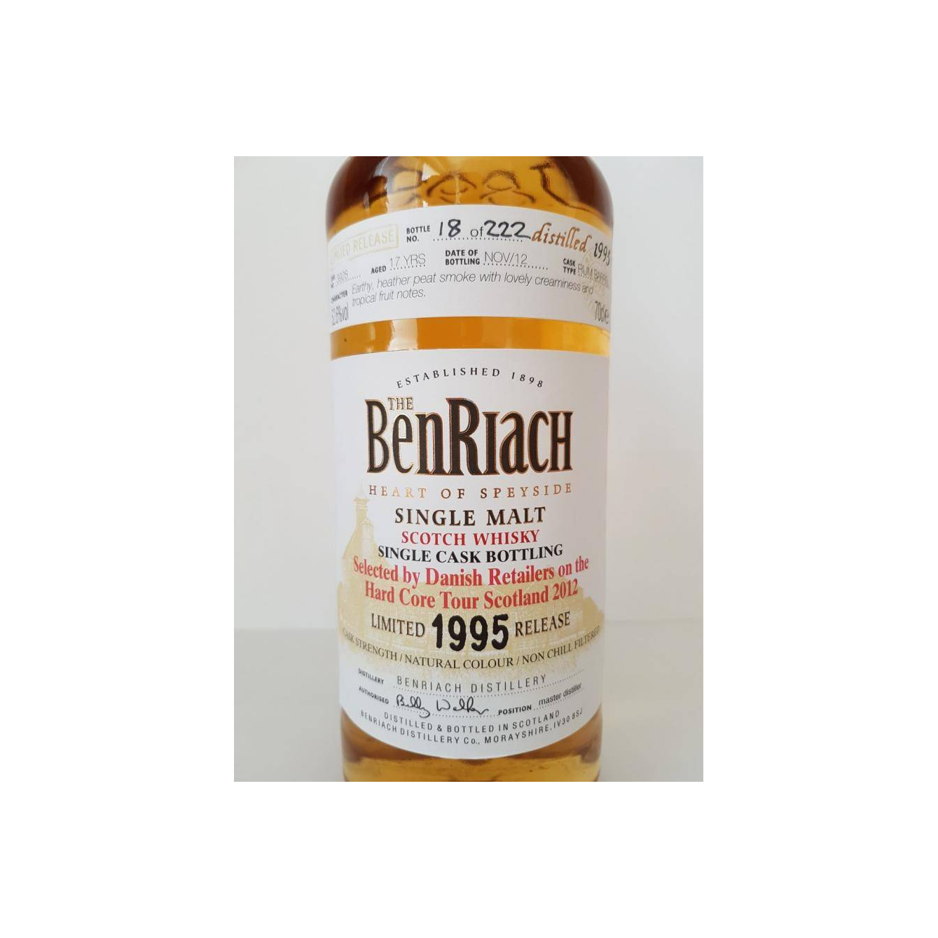 BenRiach Single Cask 1995 17 Years Single Malt Whisky 2