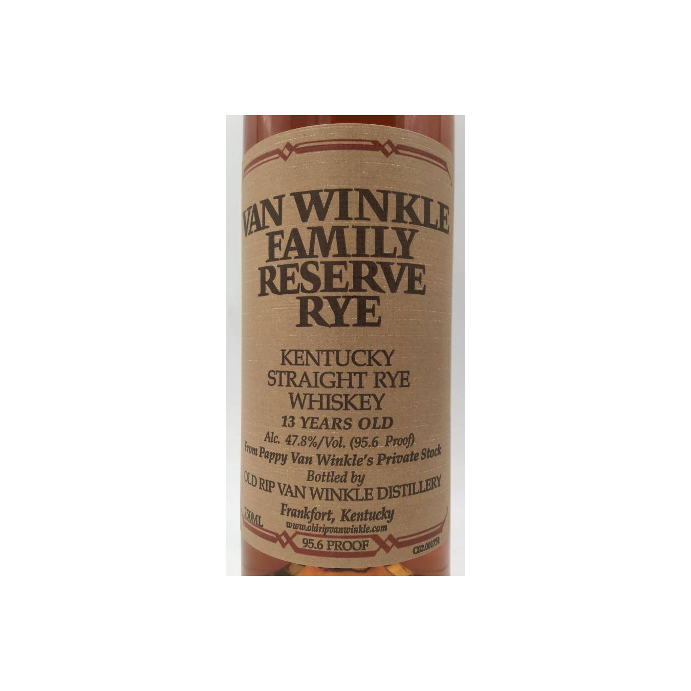 Van Winkle 13 Years Rye Whisky 3