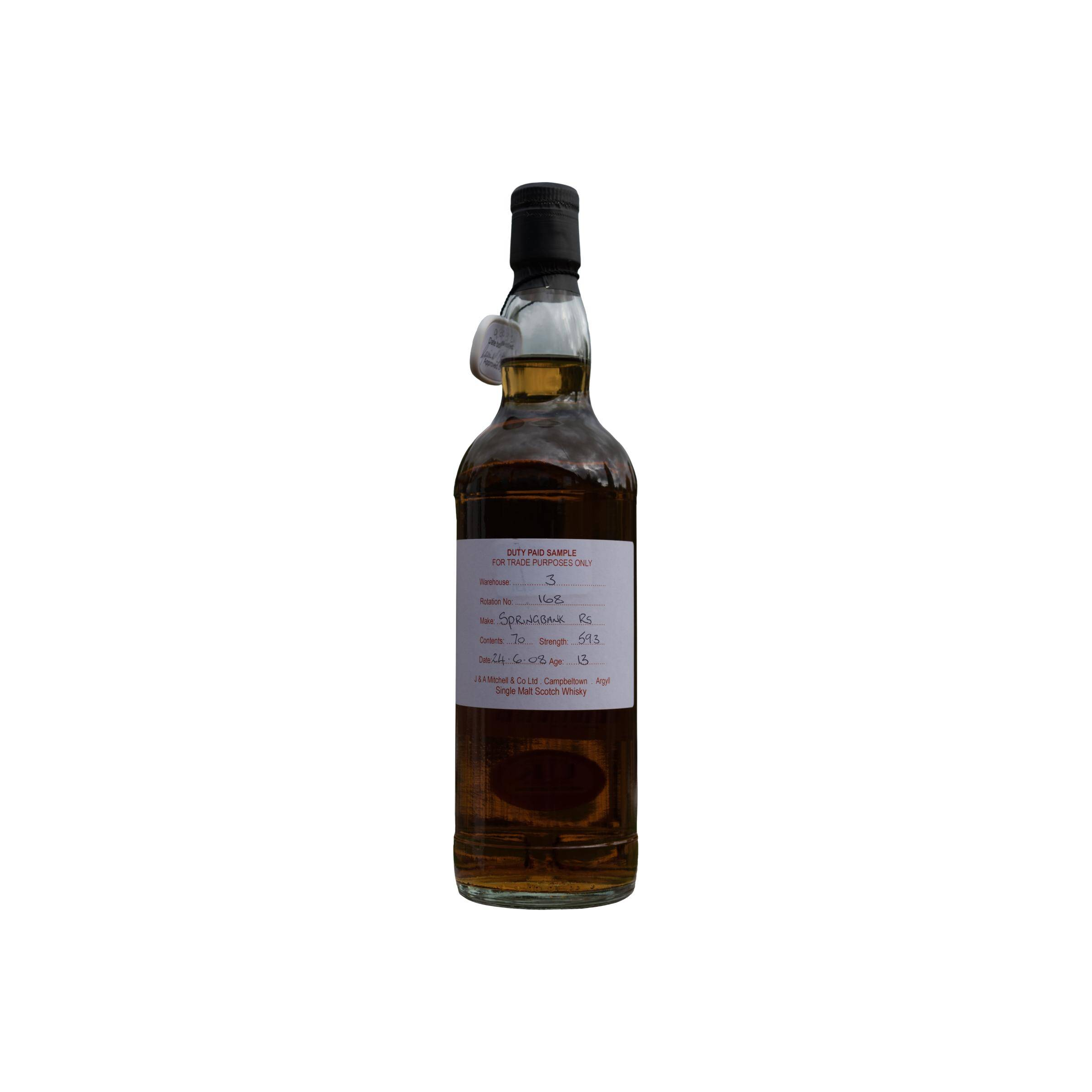 Springbank Duty Paid Sample - For Trade Purposes Only 2008 13 Years Single Malt Whisky