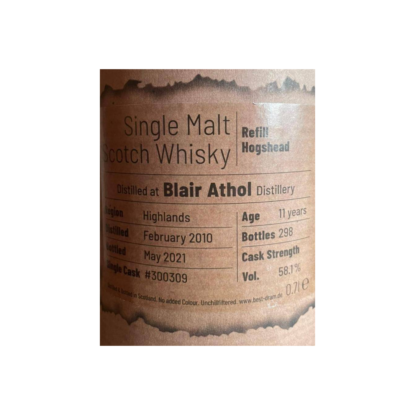 Blair Athol 2010 11 Years Single Malt Whisky 2