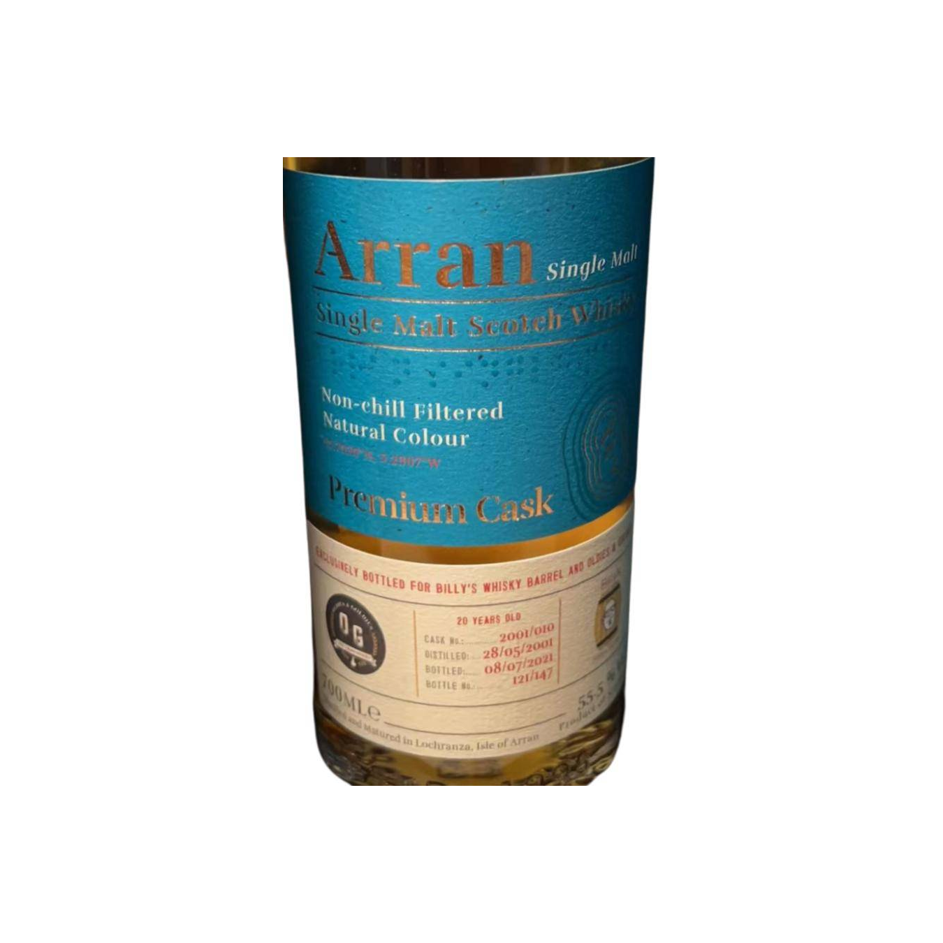 Arran 2001 20 Years Single Malt Whisky
