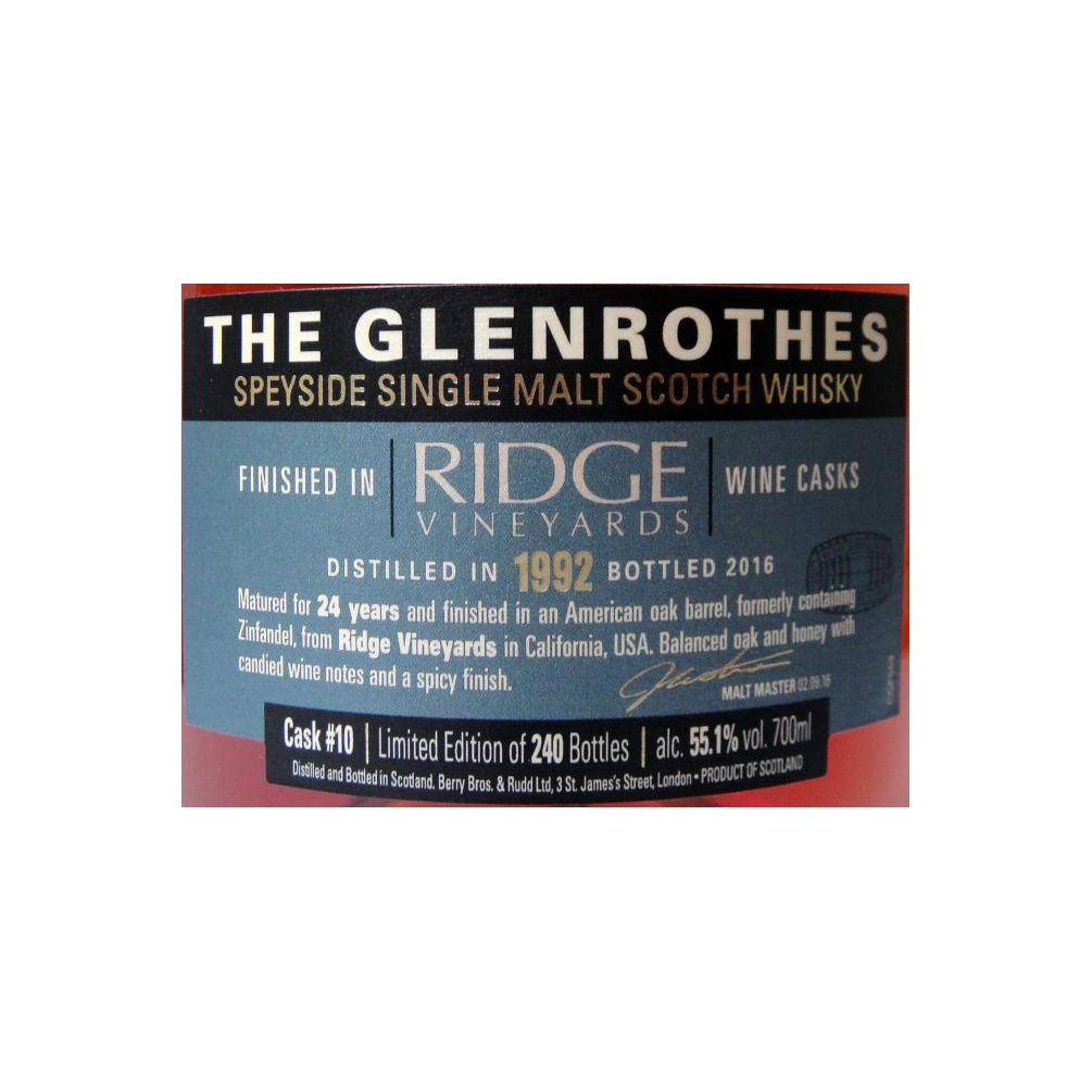 The Glenrothes 1992 24 Years Single Malt Whisky 2