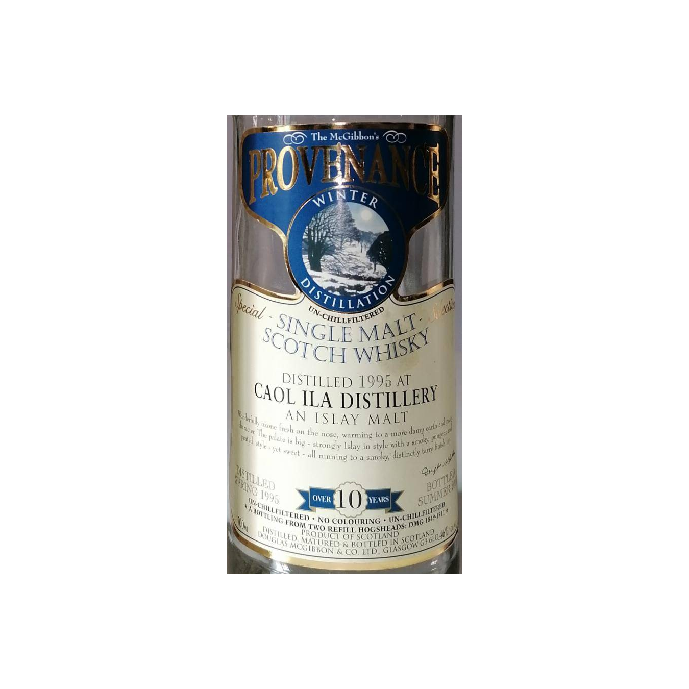 Caol Ila McGibbon's Provenance 1995 10 Years Single Malt Whisky