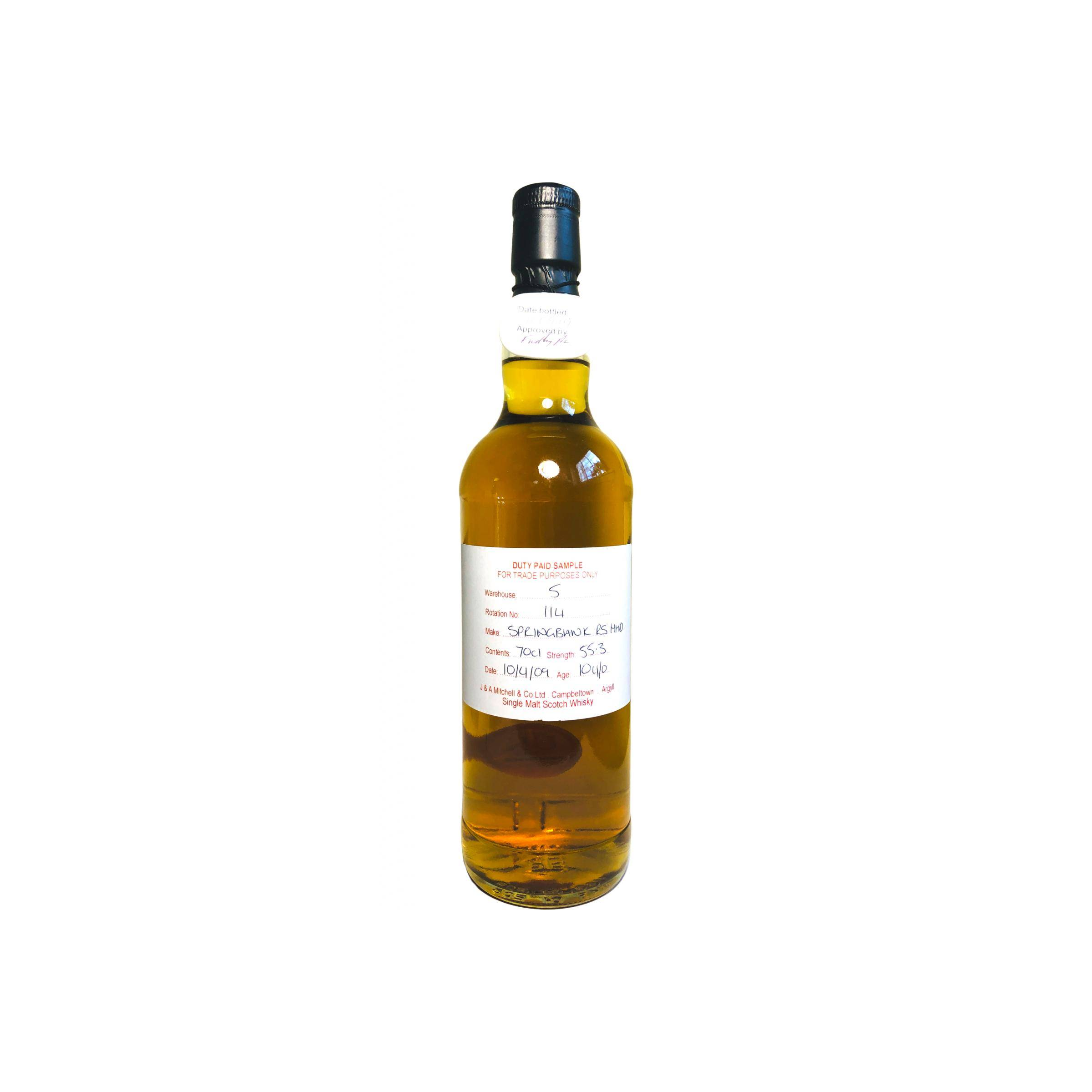 Springbank Duty Paid Sample - For Trade Purposes Only 2009 10 Years Single Malt Whisky