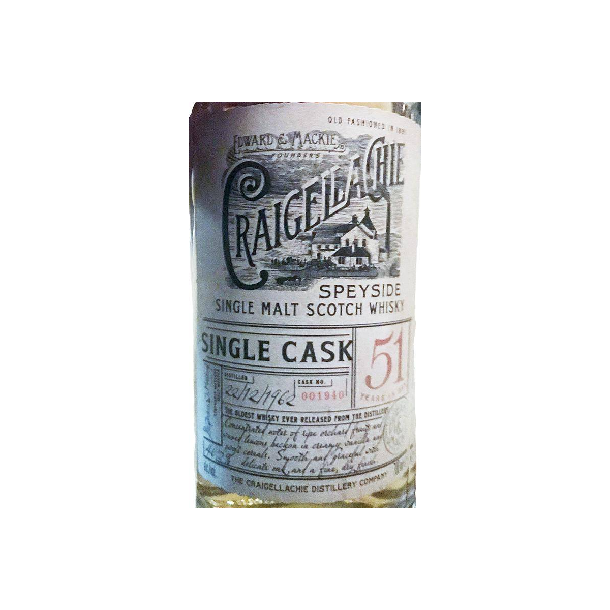 Craigellachie Single Cask 1962 51 Years Single Malt Whisky