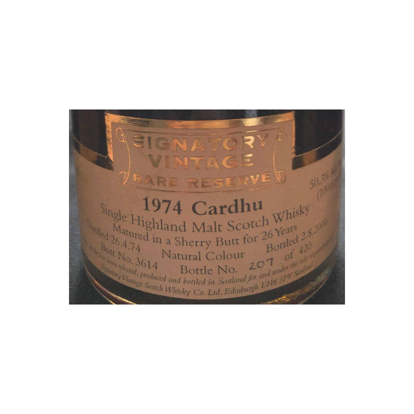 Cardhu 1974 26 Years Single Malt Whisky 2
