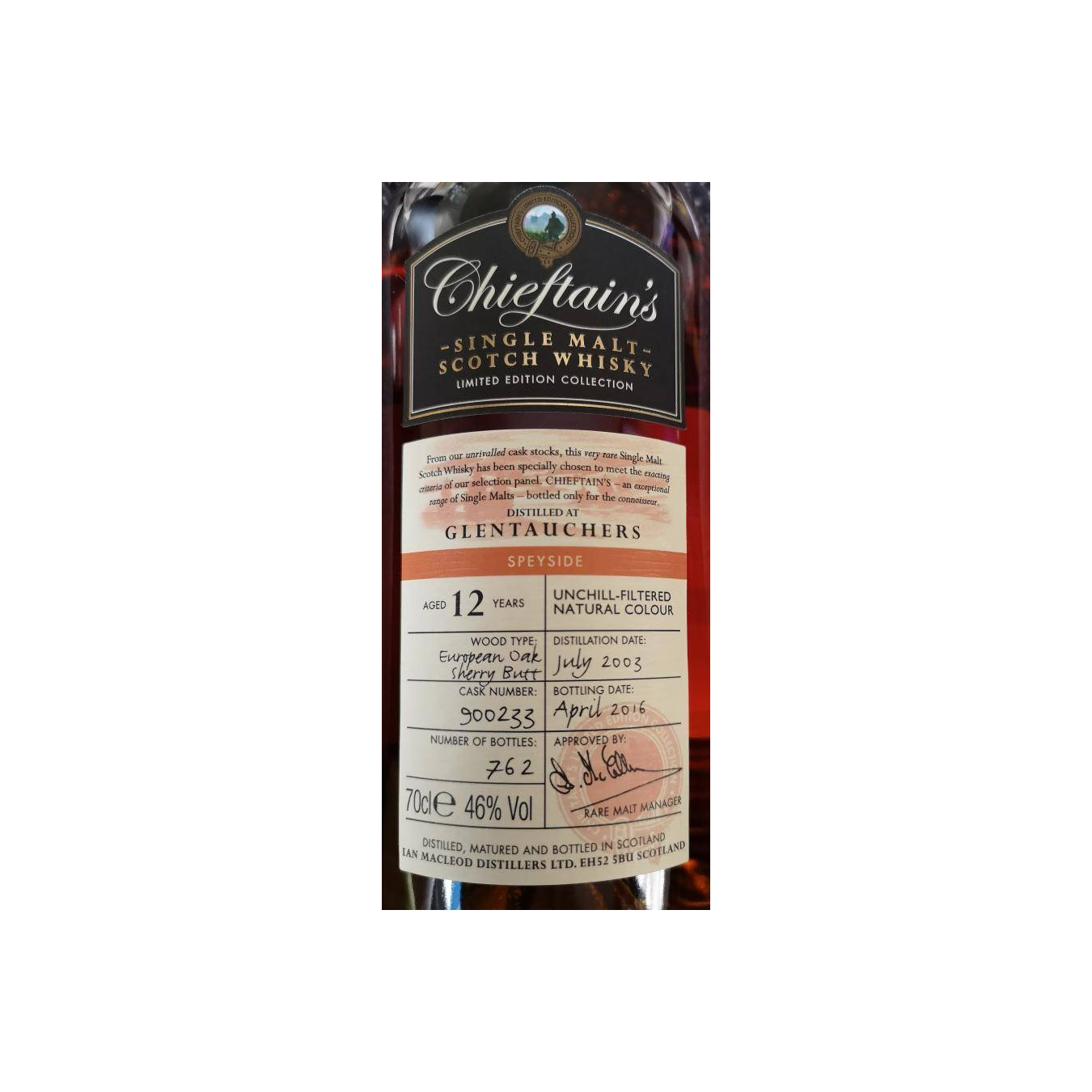 Glentauchers 2003 12 Years Single Malt Whisky