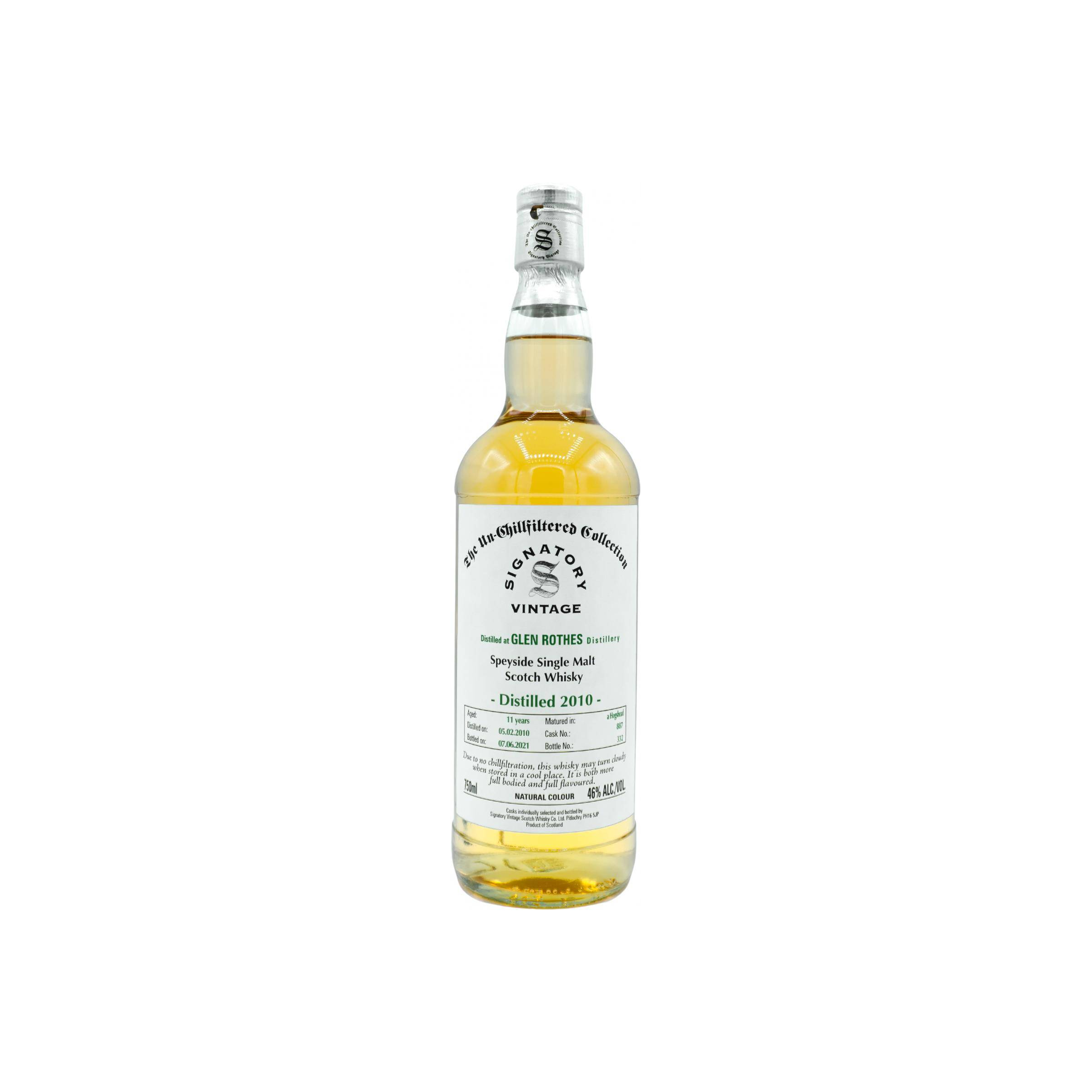 The Glenrothes The Un-Chillfiltered Collection 2010 11 Years Single Malt Whisky
