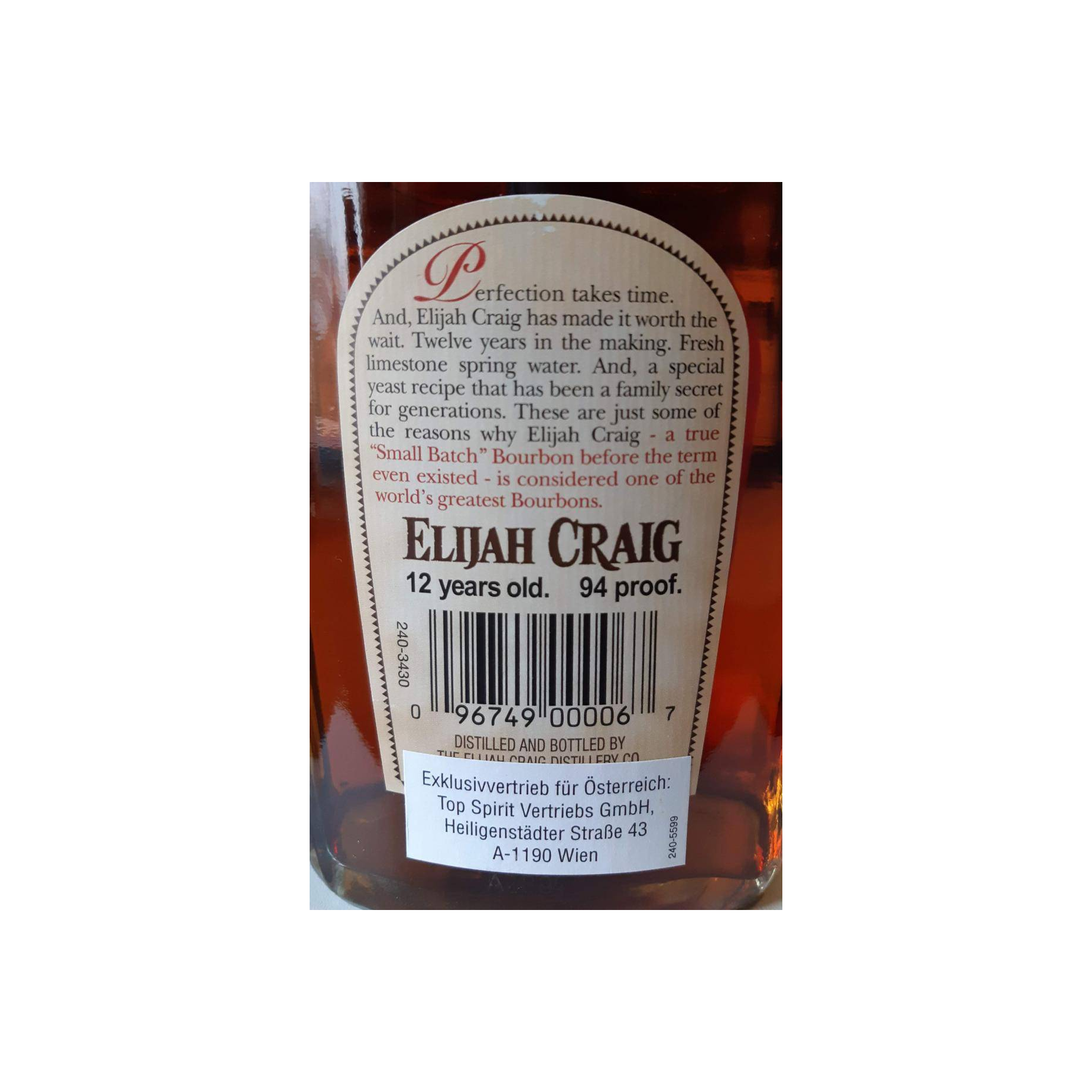 Elijah Craig Small Batch 12 Years Bourbon Whisky 2