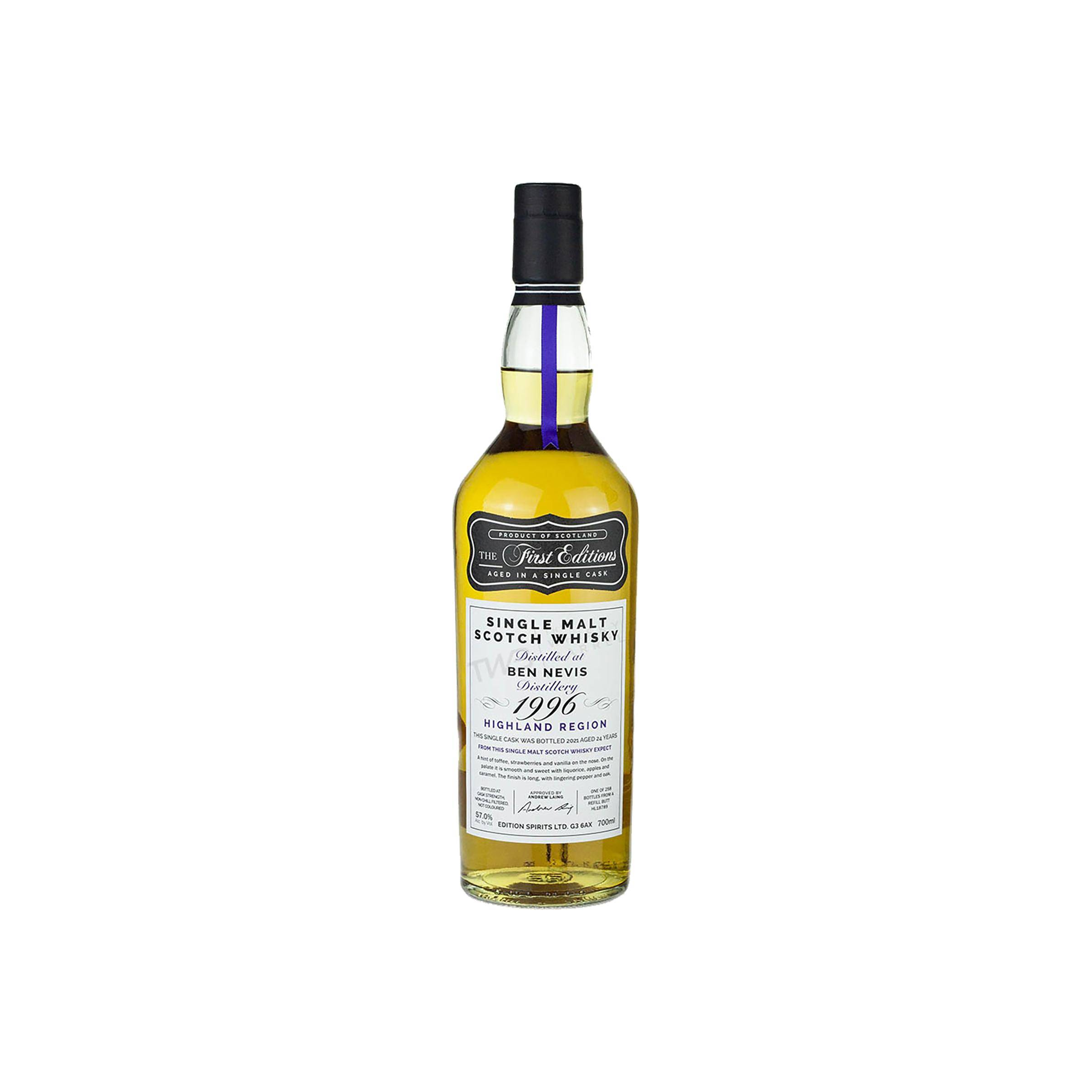 Ben Nevis The First Editions 1996 24 Years Single Malt Whisky