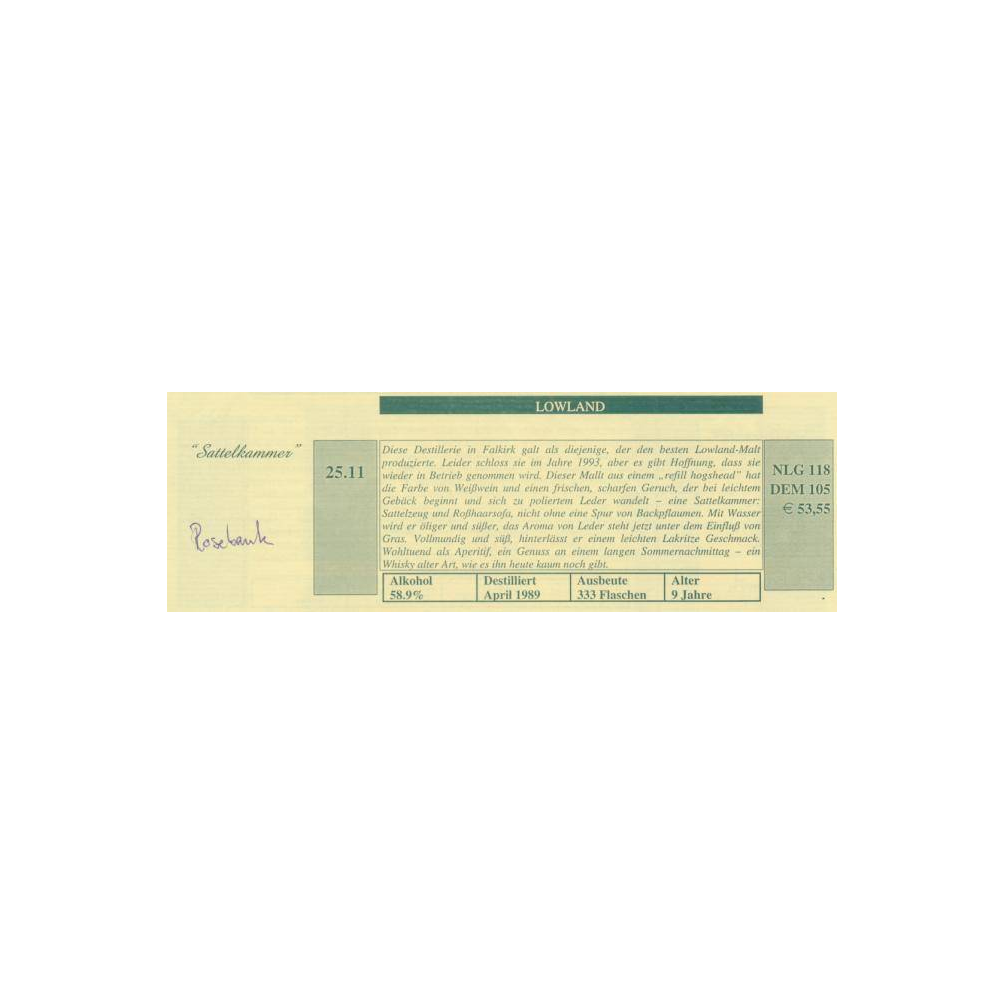 The Scotch Malt Whisky Society 1989 9 Years Single Malt Whisky