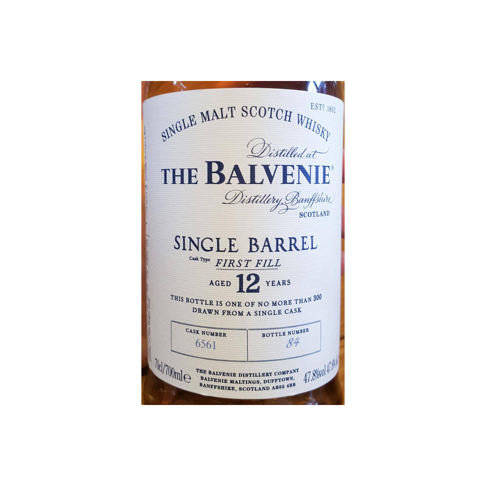 The Balvenie Single Cask 12 Years Single Malt Whisky
