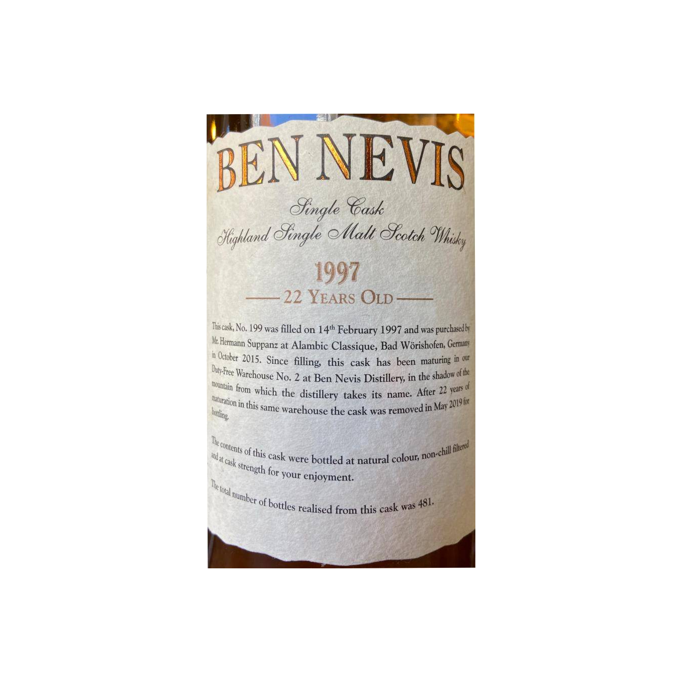 Ben Nevis Single Cask 1997 22 Years Single Malt Whisky 3