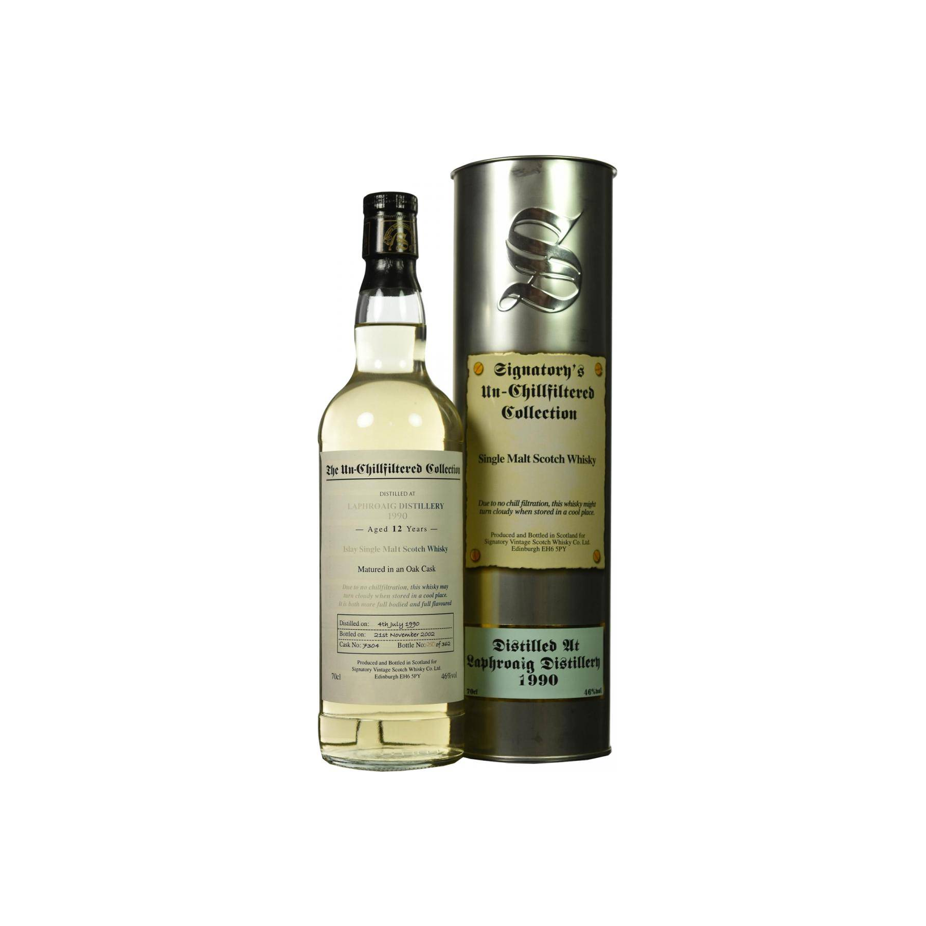 Laphroaig The Un-Chillfiltered Collection 1990 12 Years Single Malt Whisky 2