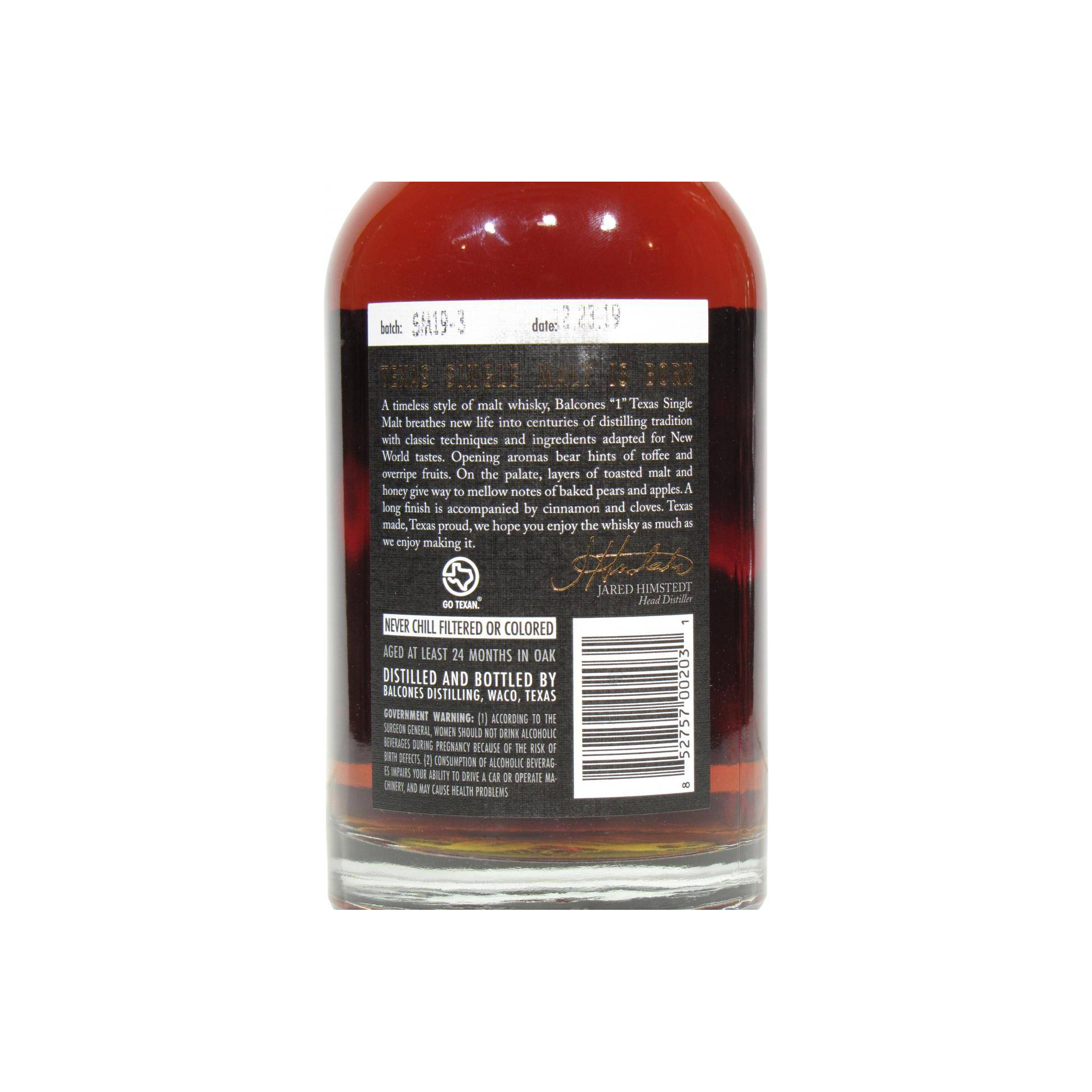 Balcones 2 Years Single Malt Whisky 3