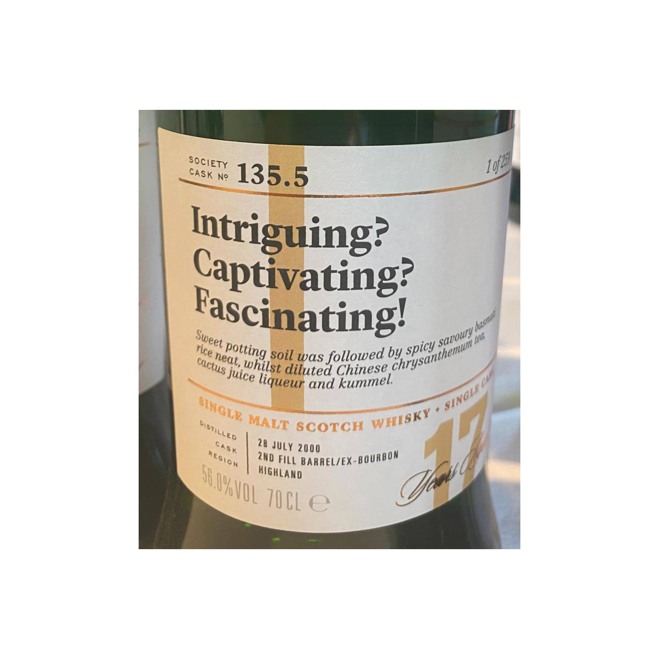 The Scotch Malt Whisky Society 2000 17 Years Single Malt Whisky