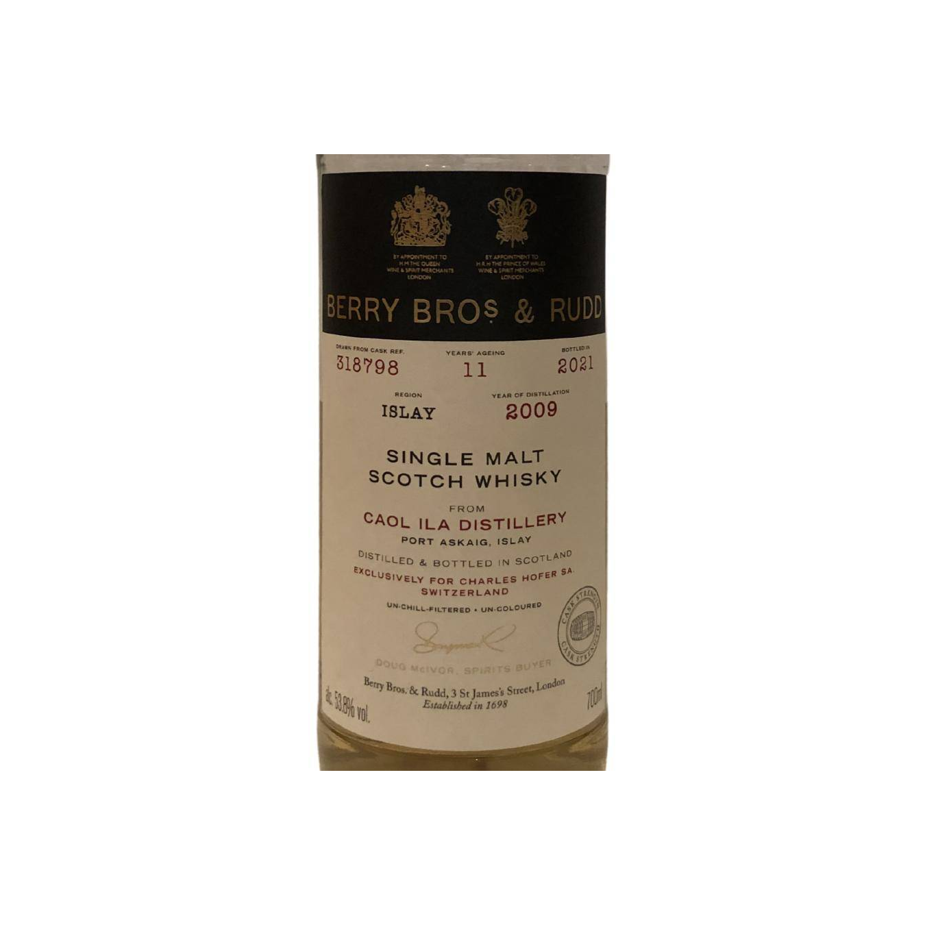 Caol Ila Single Cask 2009 11 Years Single Malt Whisky