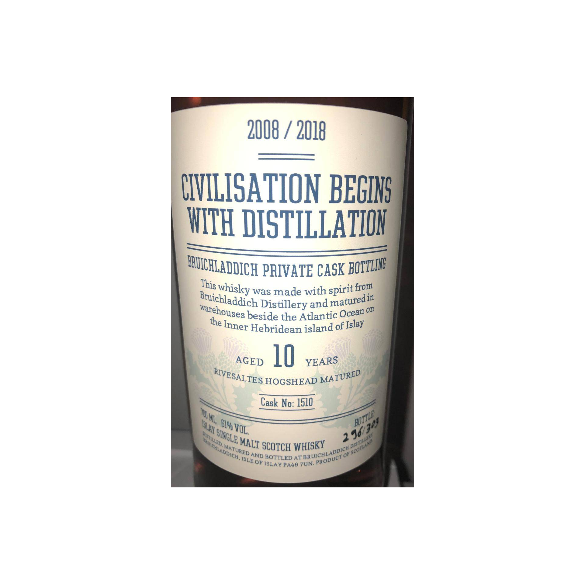 Bruichladdich 2008 10 Years Single Malt Whisky 2
