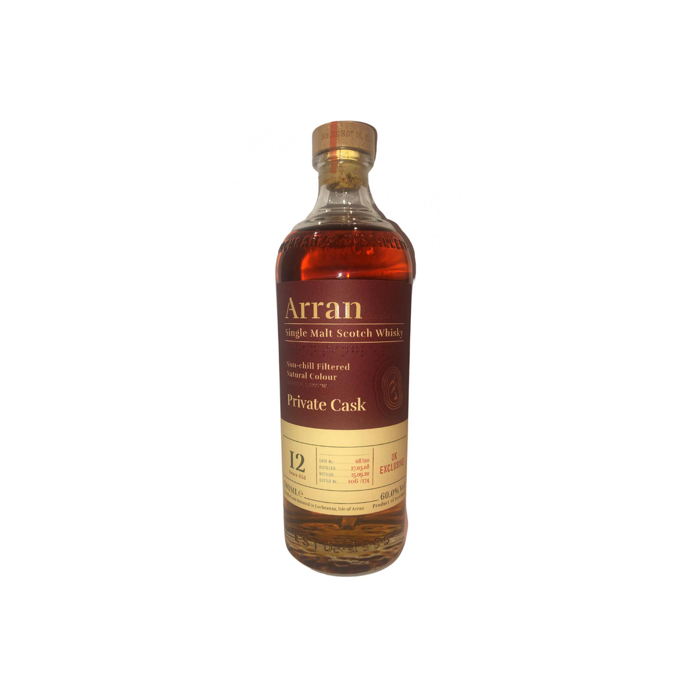 Arran Private Cask 2008 12 Years Single Malt Whisky