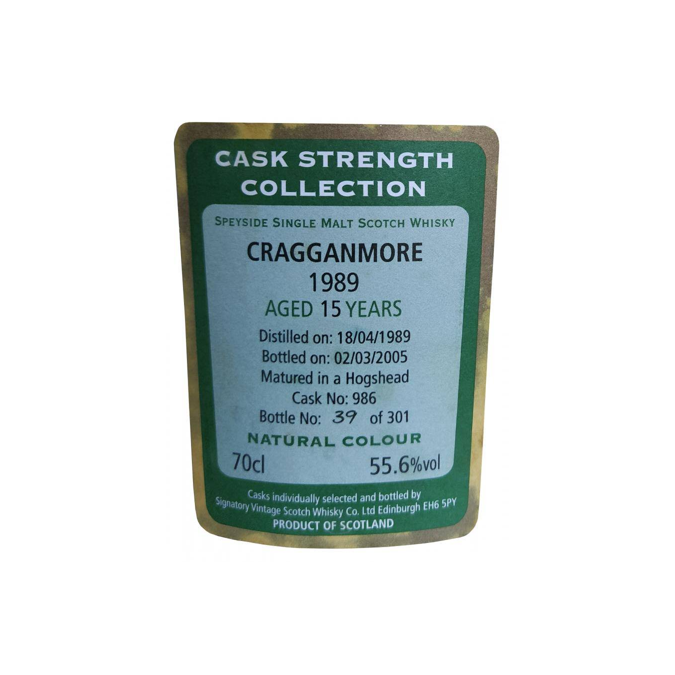 Cragganmore Cask Strength Collection 1989 15 Years Single Malt Whisky