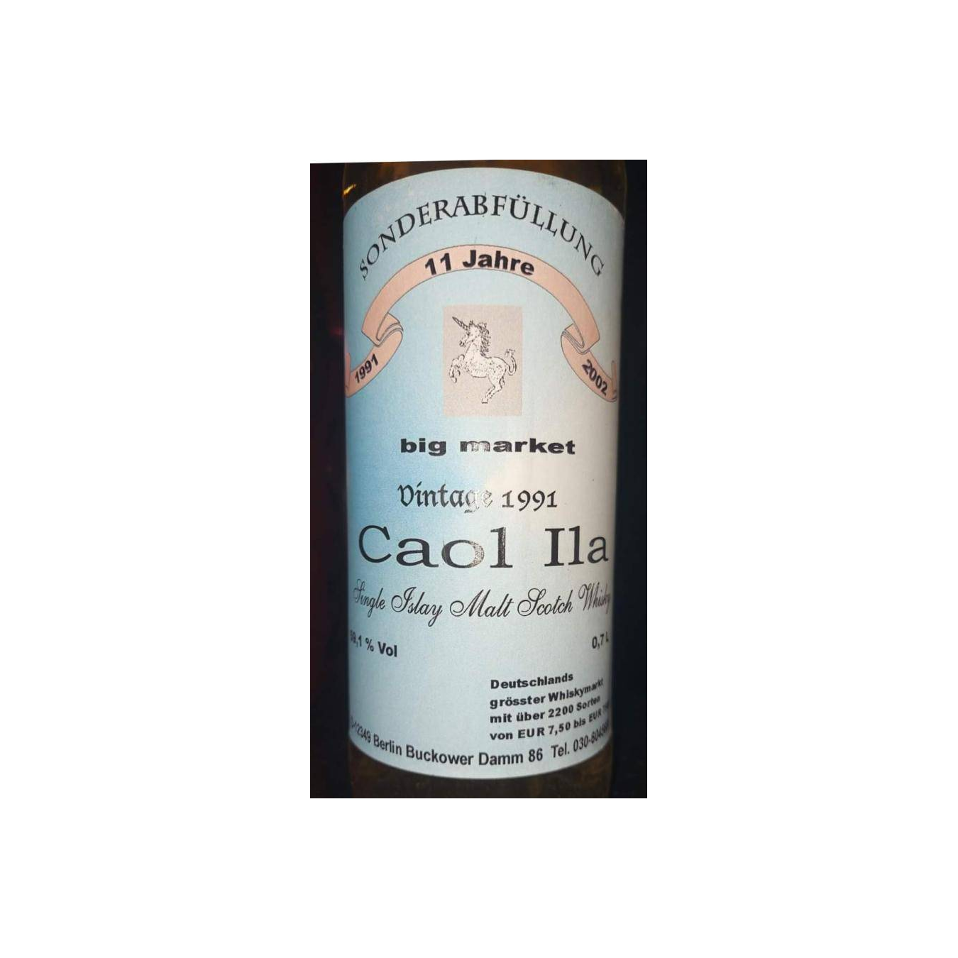 Caol Ila 1991 11 Years Single Malt Whisky