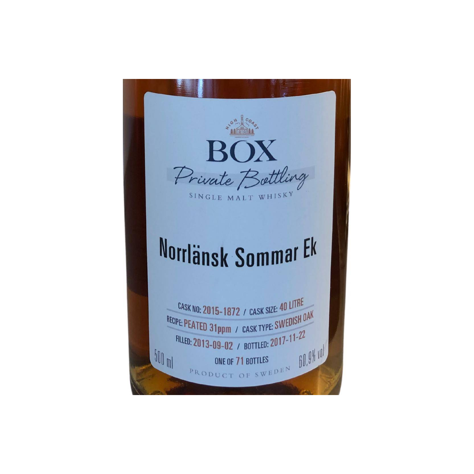 Compass Box Private Bottling 2013 4 Years Single Malt Whisky 2
