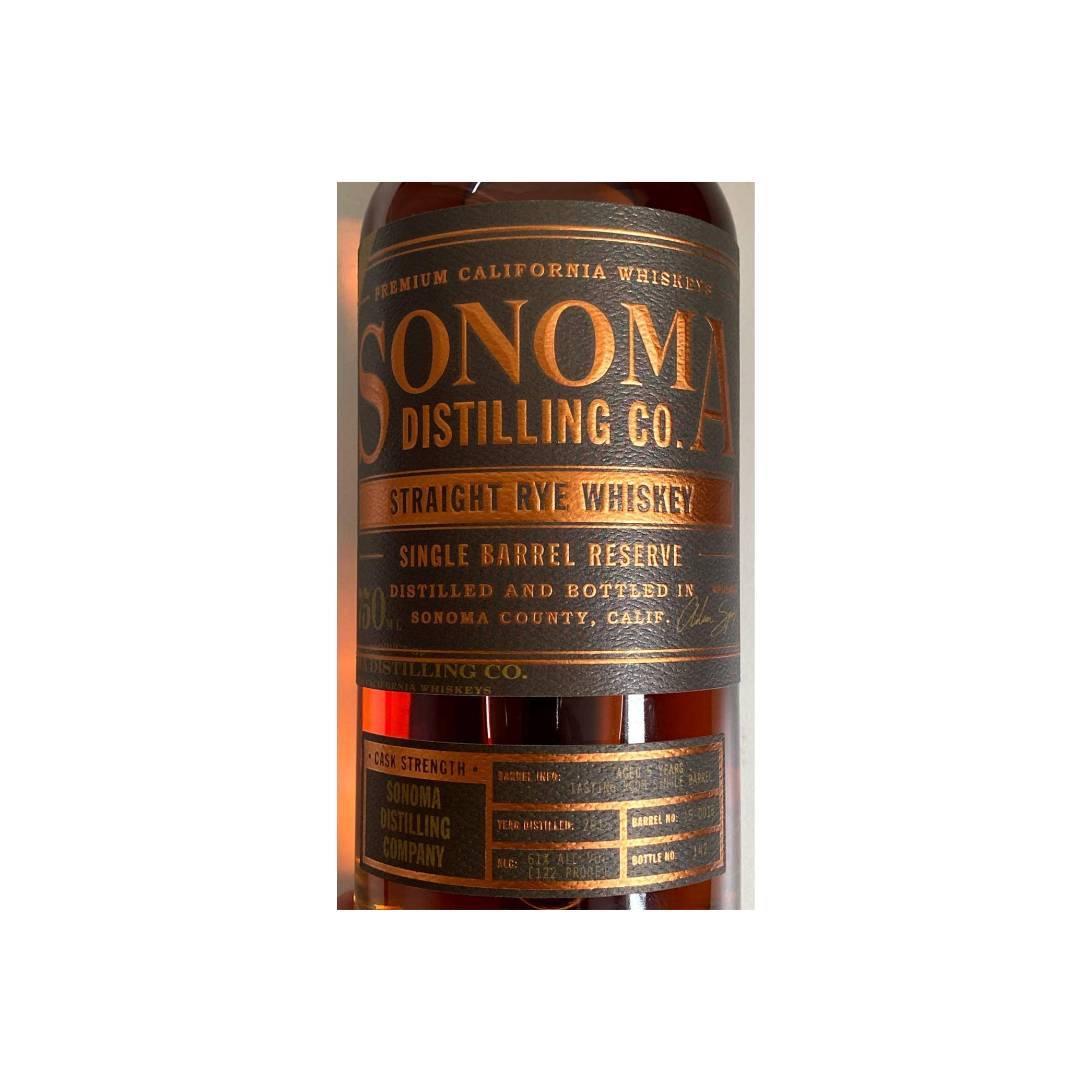 Sonoma County Straight Rye Whiskey 2