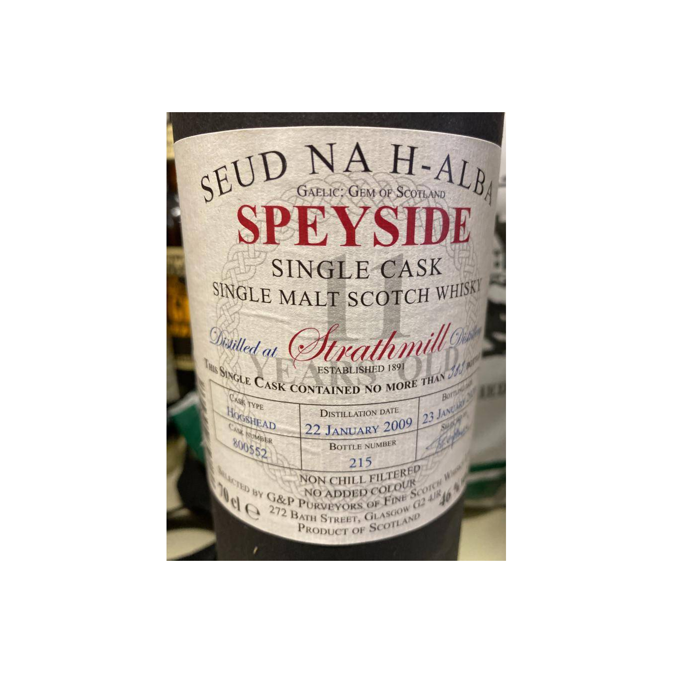Strathmill 2009 11 Years Single Malt Whisky