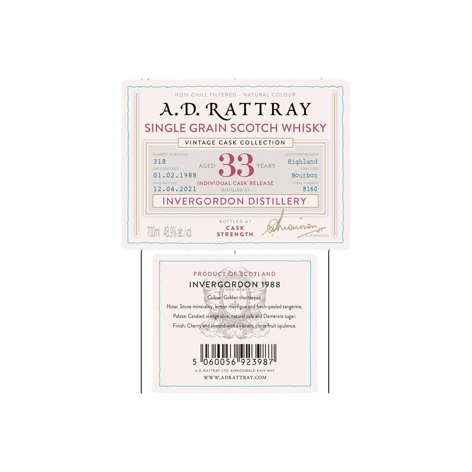 Invergordon 1988 33 Years Single Grain Whisky 2