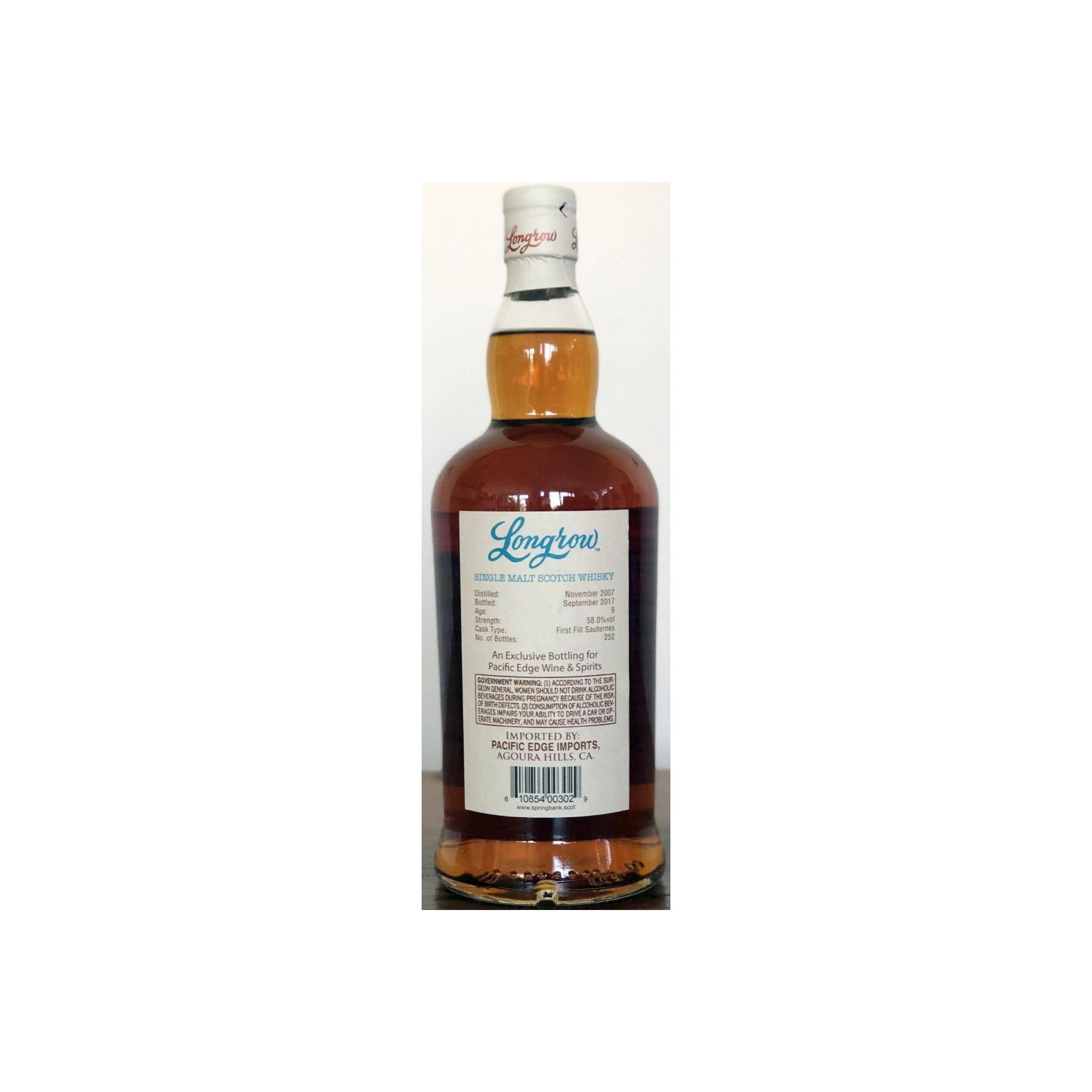 Longrow Single Cask 2007 9 Years Single Malt Whisky 2