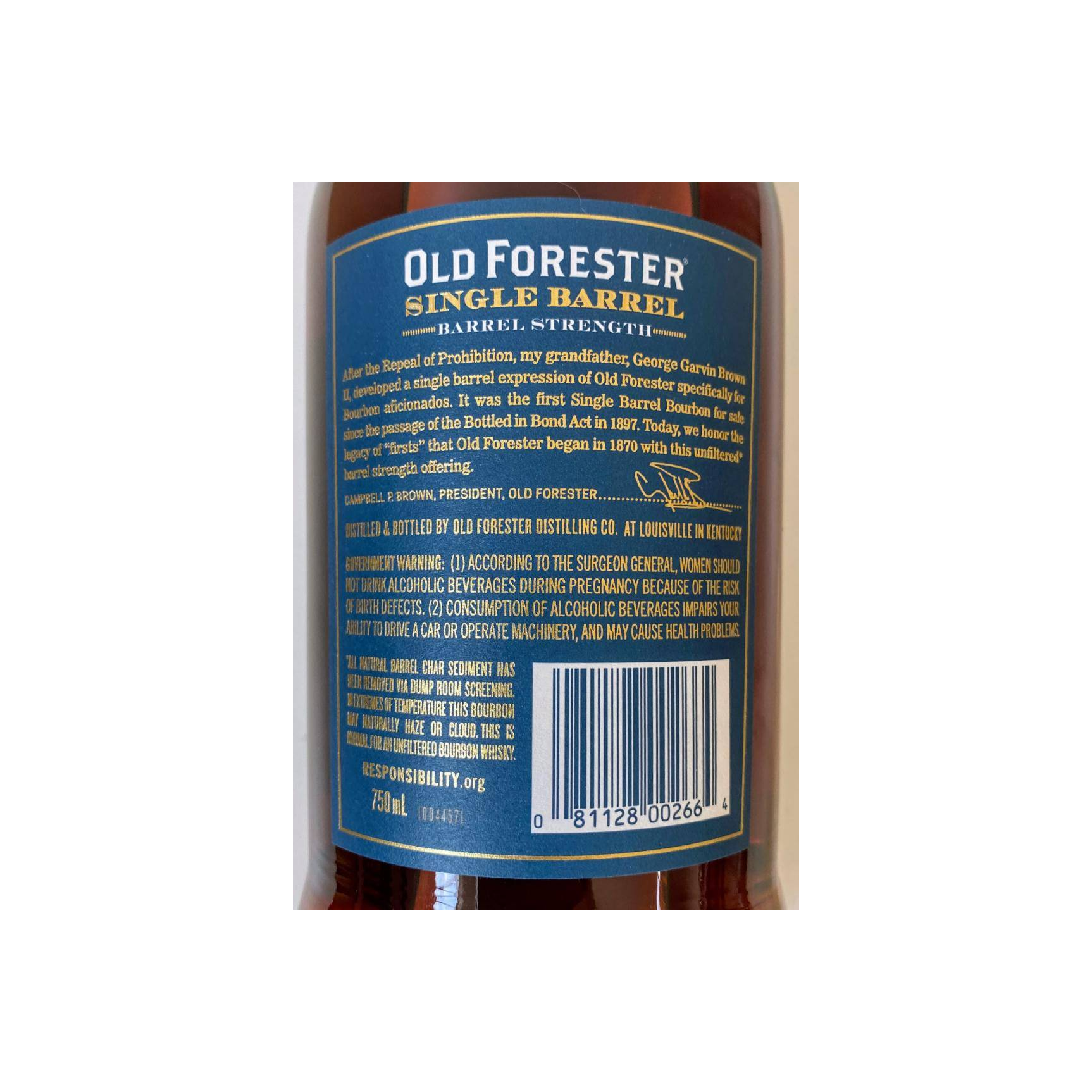 Old Forester Single Barrel 3
