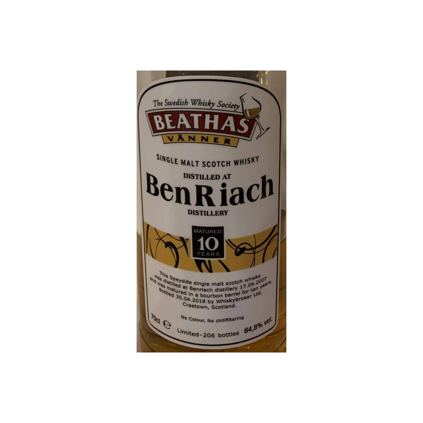 BenRiach 2007 10 Years Single Malt Whisky 2