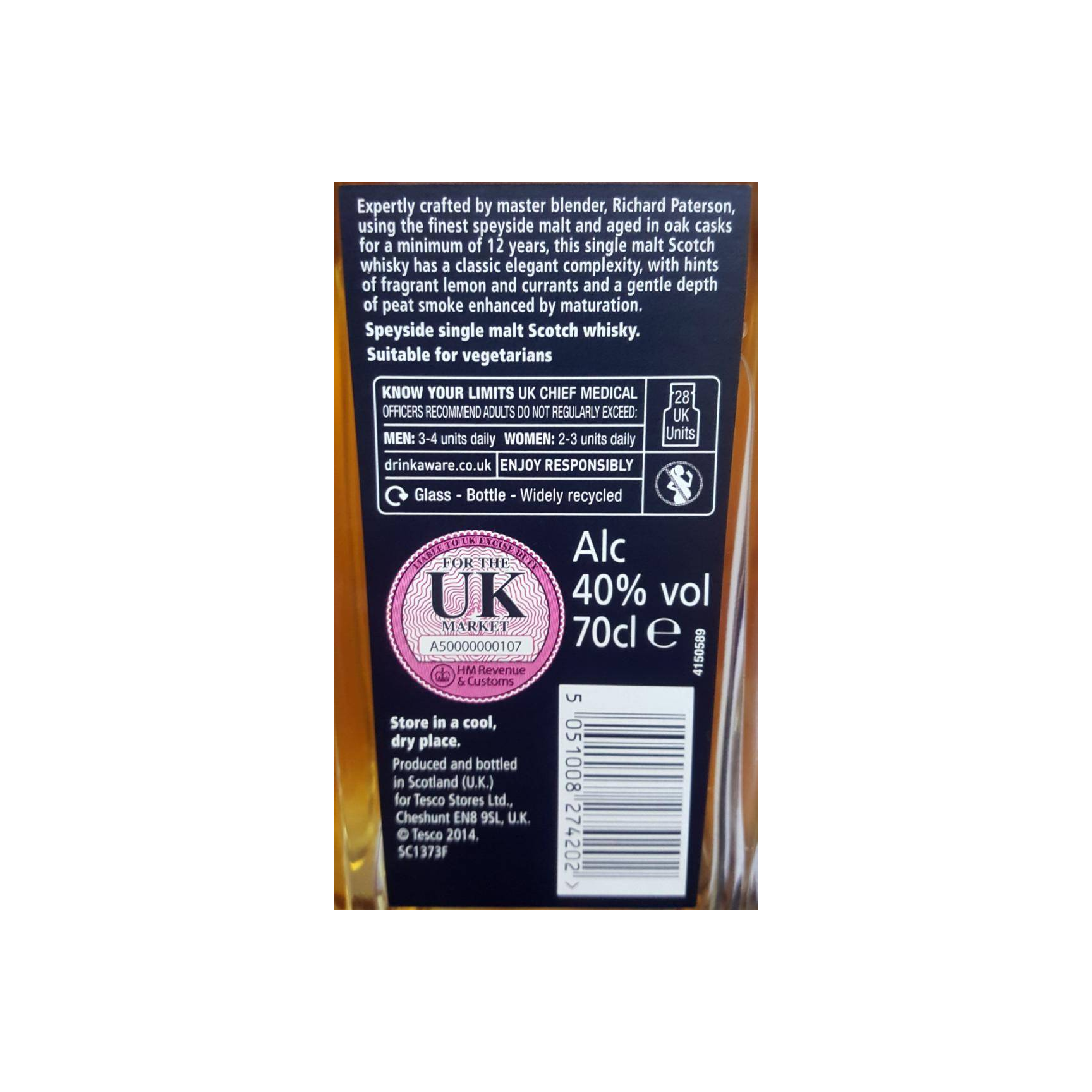 Speyside Single Malt Scotch Whisky 12-year-old 2
