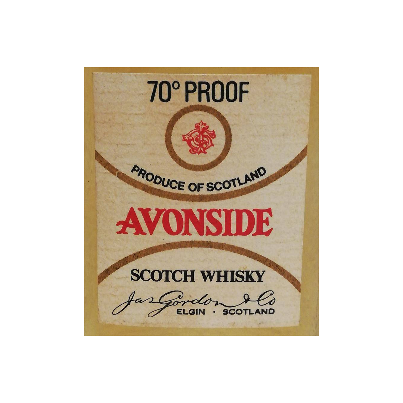 Avonside Scotch Whisky JG 2